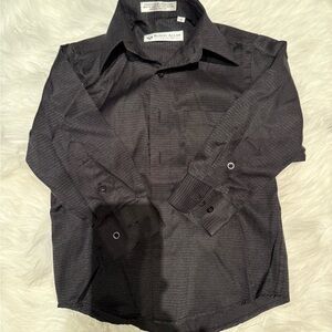 Kids Black Button Down Shirt